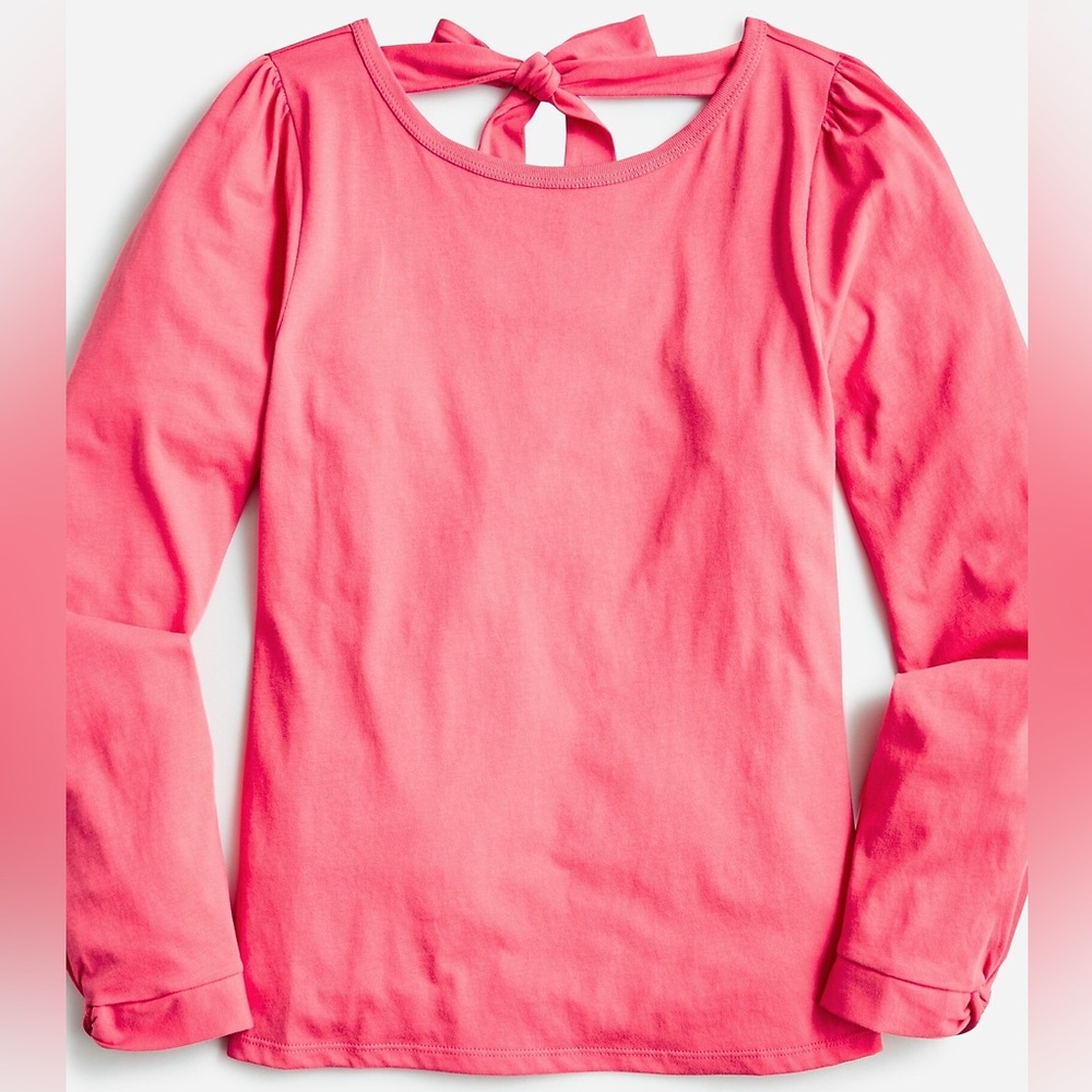 J.Crew Coral Long Sleeve Tie-Back Top – Size M